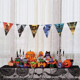 Samur 8'li 3 m Halloween Flama Bayrak Banner Cadılar Bayramı Süs