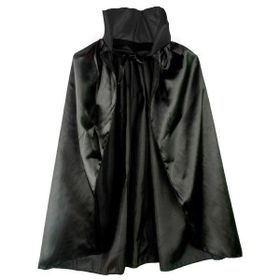 Samur 90 cm Siyah Renk Yakalı Halloween Pelerini