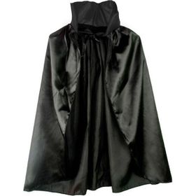 Samur 90 cm Siyah Renk Yakalı Halloween Pelerini