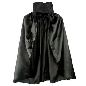 Samur 90 cm Siyah Renk Yakalı Halloween Pelerini