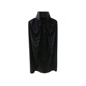Samur 90 cm Siyah Renk Yakalı Halloween Pelerini