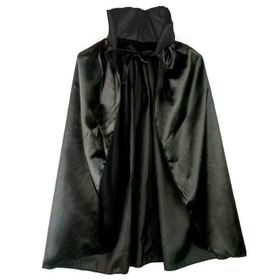 Samur 90 cm Siyah Renk Yakalı Halloween Pelerini