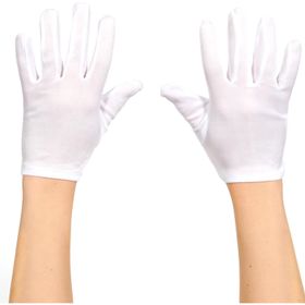 Samur Beyaz Renk Yetişkin Boy Likralı Gösteri Eldiveni