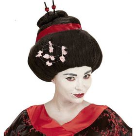 Samur Çocuk ve Yetişkin Boy Çinli Peruk Japon Peruğu Geisha Peruğu