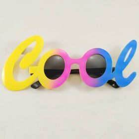 Samur Cool Yazılı Rengarenk 21x8 cm Parti Gözlüğü