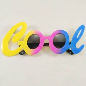 Samur Cool Yazılı Rengarenk 21x8 cm Parti Gözlüğü