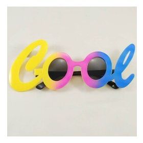 Samur Cool Yazılı Rengarenk 21x8 cm Parti Gözlüğü
