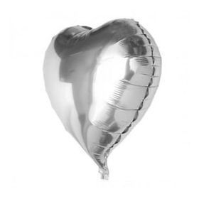 Samur Gümüş Kalp 60 cm 24 inç Folyo Balon