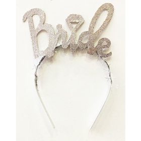 Samur Gümüş Renk Bekarlığa Veda Italik Yazı Alyanslı Bride Taç