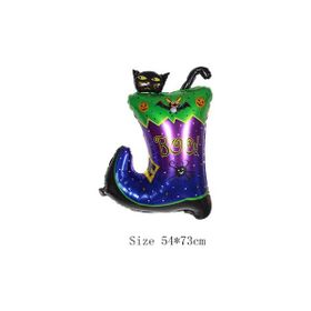Samur Halloween Çizmeli Kara Kedi Folyo Balon