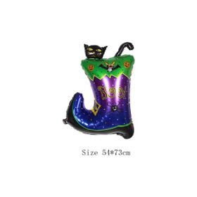 Samur Halloween Çizmeli Kara Kedi Folyo Balon