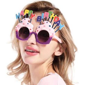 Samur Happy Birthday Yazılı Mor 17x11 cm Parti Gözlüğü