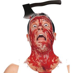 Samur Kafaya Saplanmış Halloween Kanlı Balta Şaka Tacı