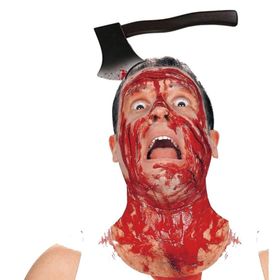 Samur Kafaya Saplanmış Halloween Kanlı Balta Şaka Tacı
