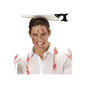Samur Kafaya Saplanmış Halloween Kanlı Testere Şaka Tacı