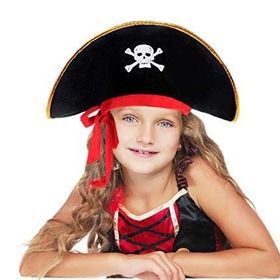 Samur Kaptan Jack Kadife Çocuk Boy Korsan Şapkası