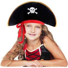 Samur Kaptan Jack Kadife Çocuk Boy Korsan Şapkası