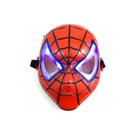 Samur Kırmızı Renk Led Işıklı Spiderman Örümcek Adam Maskesi