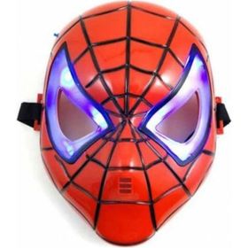 Samur Kırmızı Renk Led Işıklı Spiderman Örümcek Adam Maskesi
