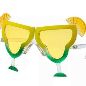 Samur Margarita Sarı Renk 16x8 cm Parti Gözlüğü
