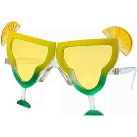 Samur Margarita Sarı Renk 16x8 cm Parti Gözlüğü