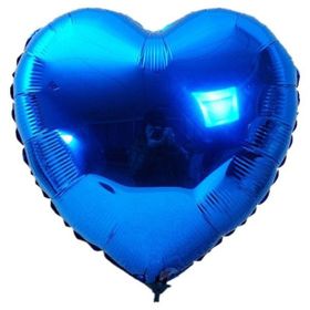 Samur Mavi Kalp 60 cm 24 inç Folyo Balon