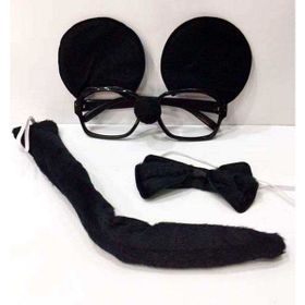 Samur Mickey Mouse Gözlüğü Papyonu Kuyruğu Seti
