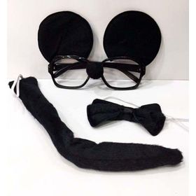 Samur Mickey Mouse Gözlüğü Papyonu Kuyruğu Seti