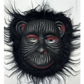 Samur Model 4 Siyah Renk Yetişkin Çocuk Uyumlu Orangutan - Maymun - Goril Maskesi