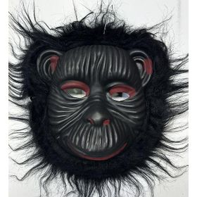 Samur Model 4 Siyah Renk Yetişkin Çocuk Uyumlu Orangutan - Maymun - Goril Maskesi