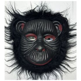 Samur Model 4 Siyah Renk Yetişkin Çocuk Uyumlu Orangutan - Maymun - Goril Maskesi