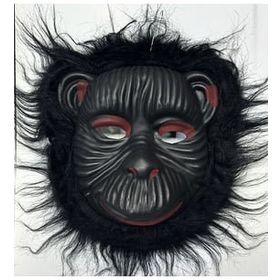Samur Model 4 Siyah Renk Yetişkin Çocuk Uyumlu Orangutan - Maymun - Goril Maskesi