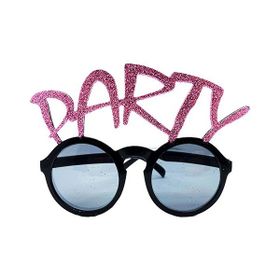 Samur Party Yazılı Simli Pembe Renk 15x7 cm Parti Gözlüğü