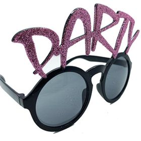 Samur Party Yazılı Simli Pembe Renk 15x7 cm Parti Gözlüğü