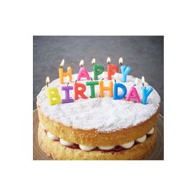 Samur Rengarenk Happy Birthday Yazılabilen Doğum Günü Mumu