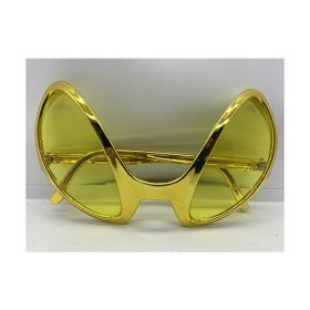 Samur Retro Gözlük 80'li 90'lı Yıllar Gold Renk 8x13 cm Parti Gözlüğü