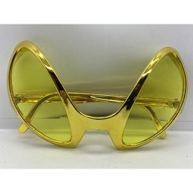 Samur Retro Gözlük 80'li 90'lı Yıllar Gold Renk 8x13 cm Parti Gözlüğü