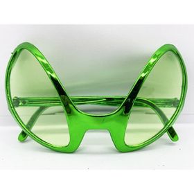 Samur Retro Gözlük 80'li 90'lı Yıllar Yeşil Renk 8x13 cm Parti Gözlüğü