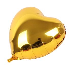 Samur Sarı Kalp 45 cm 18 inç Folyo Balon