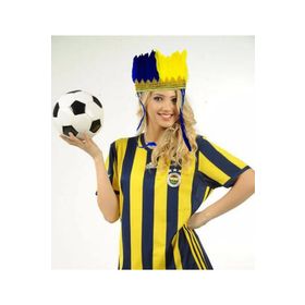Samur Sarı Lacivert Fenerbahçe Taraftar Tüylü Saç Bandı
