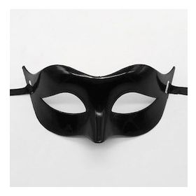 Samur Siyah Renk Masquerade Kostüm Partisi Venedik Balo Maskesi