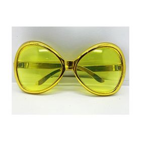Samur Yeşilçam Temalı Gold Renk 7x16 cm Parti Gözlüğü
