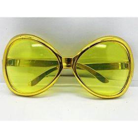 Samur Yeşilçam Temalı Gold Renk 7x16 cm Parti Gözlüğü