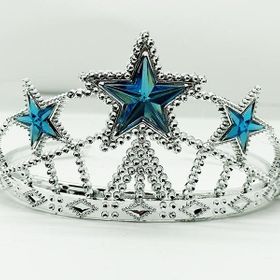 Samur Yıldız Şekilli Mavi Renk Çocuk Boy 5x17 cm Elsa Prenses Kraliçe Tacı