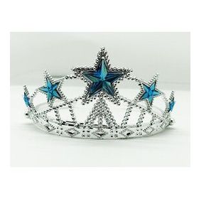 Samur Yıldız Şekilli Mavi Renk Çocuk Boy 5x17 cm Elsa Prenses Kraliçe Tacı