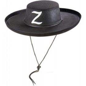 Samur Z Logolu Bağcıklı Çocuk Boy Zorro Şapkası