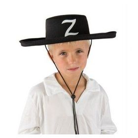 Samur Z Logolu Bağcıklı Çocuk Boy Zorro Şapkası
