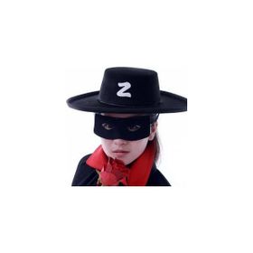 Samur Z Logolu Zorro Şapkası ve Zorro Maskesi Çocuk Boy