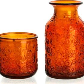 San Miguel Flora Bardaklı Turuncu Sürahi