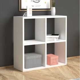Sanal Mobilya Cube Beyaz Kitaplık